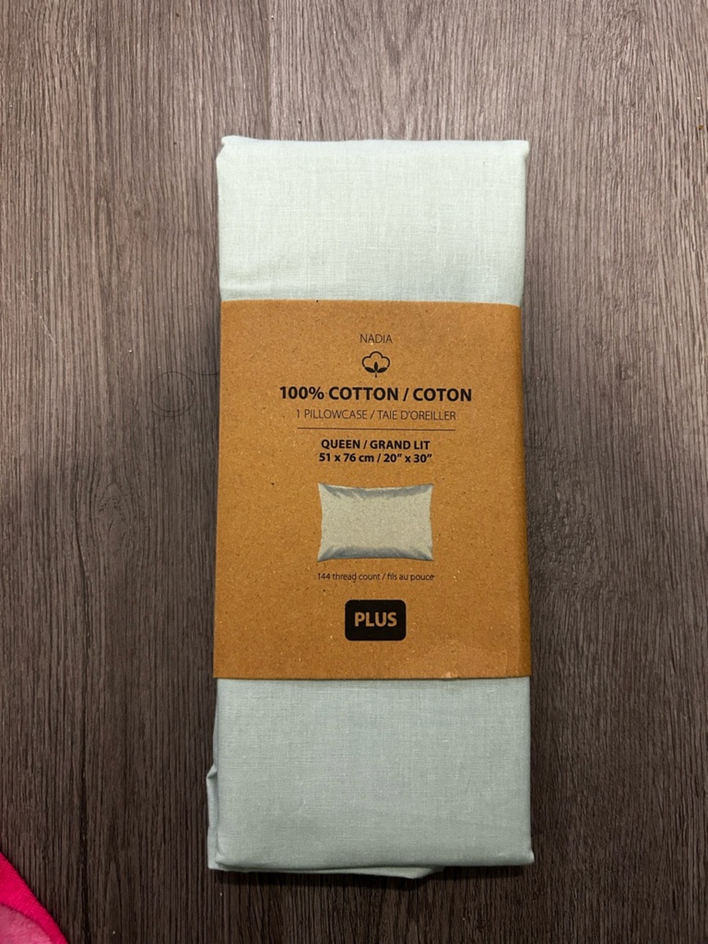 NADIA 100% Cotton Pillowcase - Light Mint Green